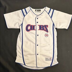 Youth Cubs White and Blue Team Jersey